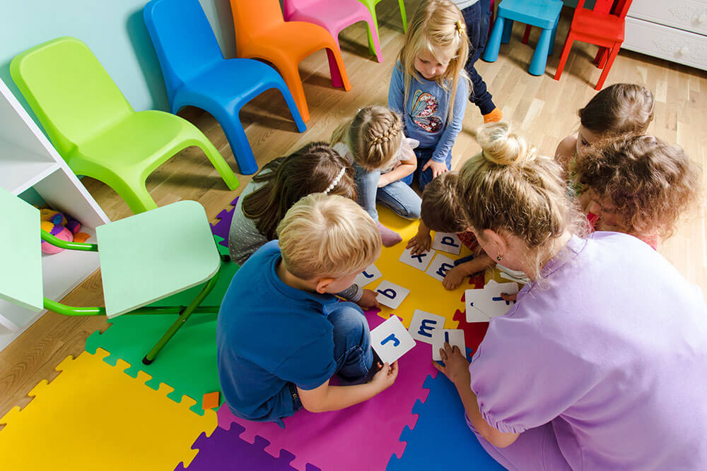 Educational Group Activity Kindergarten Daycare